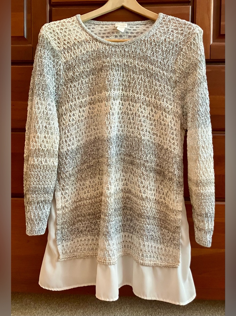Chico’s Shirley Layered Sweater Chico’s Size 3 Never Worn